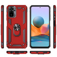 Husă blindată pentru Xiaomi Redmi Note 10 / 10S, Nox Case Ring, roșu