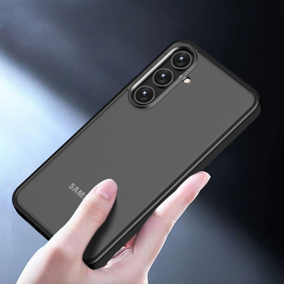 Carcasă pentru Samsung Galaxy S24, Fusion Hybrid, cu protecție pentru camera foto, transparent / negru