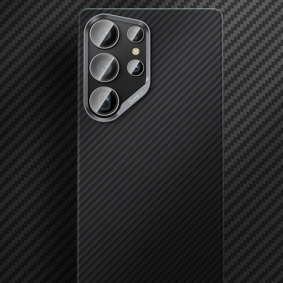 Carcasa BENKS Kevlar pentru Samsung Galaxy S25+ Plus, pentru MagSafe, Carbon Fiber, negru