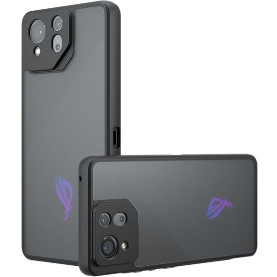 Carcasă pentru ASUS ROG Phone 8 Pro, Fusion Hybrid, cu protecție pentru camera foto, mat / negru