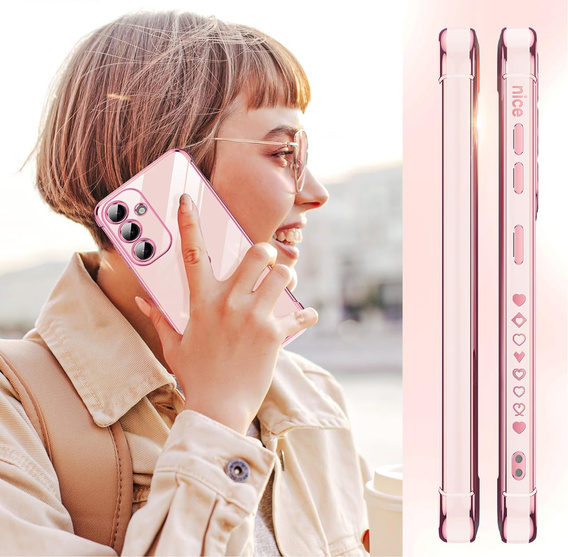 Huse pentru Samsung Galaxy S25 FE, Electro heart, roz rose gold