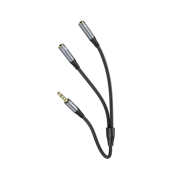 Cablu audio AUX 2-în-1 Hoco UPA21 – splitter jack de 3,5 mm
