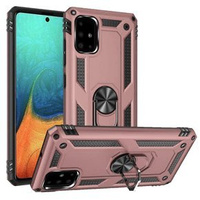 Husă blindată pentru Samsung Galaxy A51, Nox Case Ring, roz rose gold