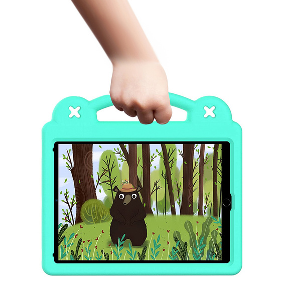 Husă pentru copii pentru Lenovo Tab M10 X505F X605F / Tab P10-X705F/L / Huawei T5 10.1, Cute Patterns, cu suport, verde