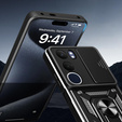 Husă blindată pentru Vivo Y19s, CamShield Slide, negru