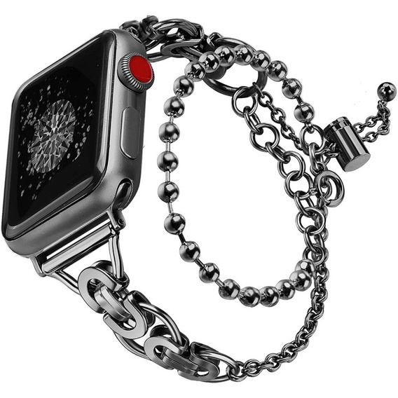 Brățară pentru femei pentru Apple Watch 1/2/3/4/5/6/7/8/9/SE 38/40/41mm, negru