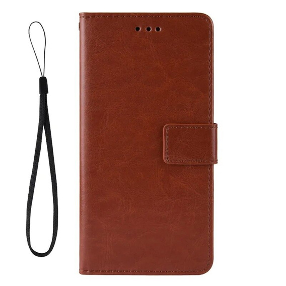 Cu clapetă pentru Xiaomi Poco F6 Pro, Crazy Horse Wallet, maro