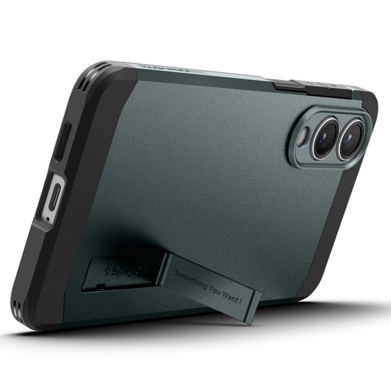Carcasa Spigen pentru Samsung Galaxy A36 5G, Tough Armor Mag MagSafe, negru + 9H Tempered Glass