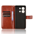 Cu clapetă pentru Infinix Zero 30 5G, Crazy Horse Wallet, maro