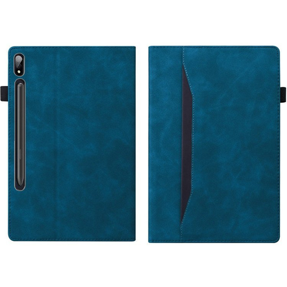 Husă pentru Lenovo Tab P12 Pro 12.6, Classic, cu spațiu pentru stylus, albastru