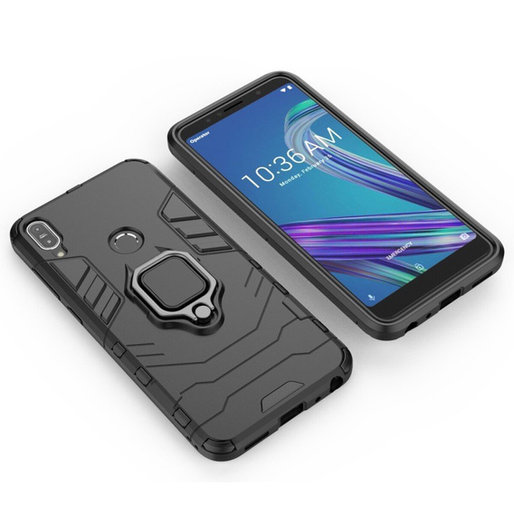 Huse pentru Asus ZenFone Max Pro M1 ZB602KL, Kickstand Ring, negru