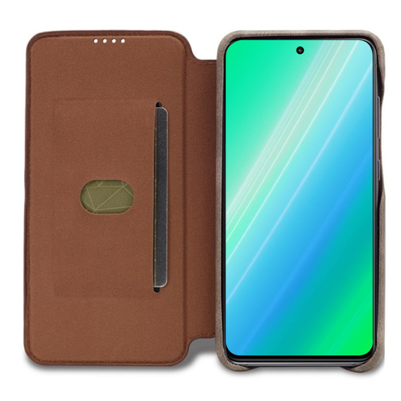 Carcasa cu clapetă pentru Samsung Galaxy S23 Plus, ERBORD Retro, maro