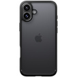 Carcasa Spigen pentru iPhone 16, Ultra Hybrid, transparent / negru + sticlă temperată 9H