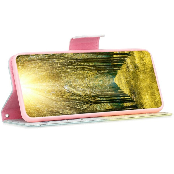 Cu clapetă pentru Samsung Galaxy A55 5G, Wallet, Feather, albastru