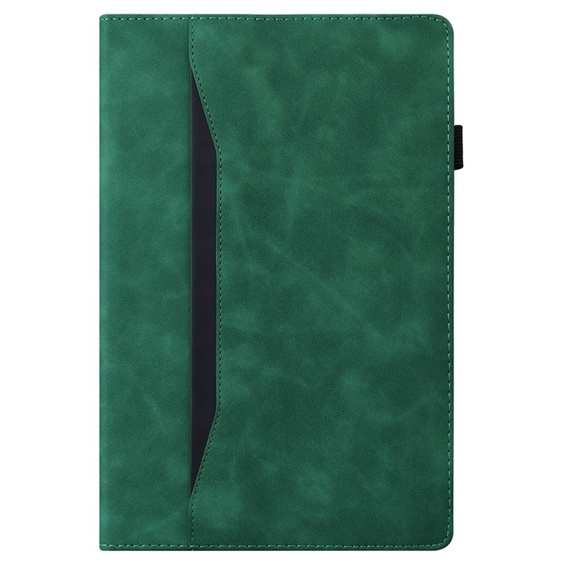 Husă pentru Samsung Galaxy Tab A9+, Classic, cu spațiu pentru stylus, verde