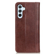 Huse pentru Samsung Galaxy A56, Wallet Litchi Leather, maro