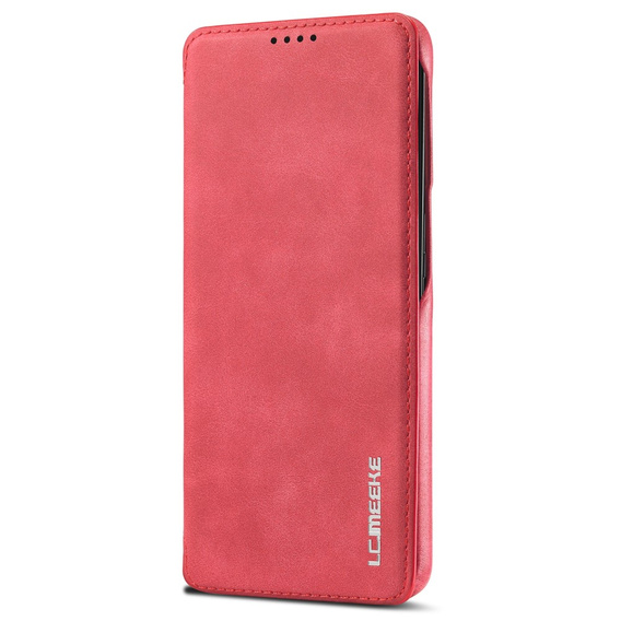 Cu clapetă pentru Samsung Galaxy S22+ Plus 5G, LC.IMEEKE, roșu