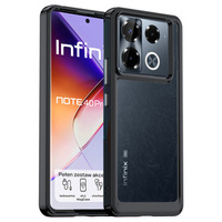 Huse pentru Infinix Note 40 Pro Plus, Fusion Hybrid, transparent / negru