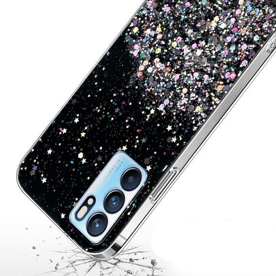Huse pentru OPPO Reno 6 5G, Glittery, negru