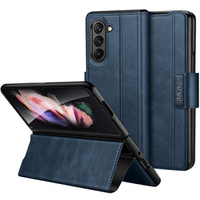 Cu clapetă pentru Samsung Galaxy Z Fold5 5G, Wallet, albastru