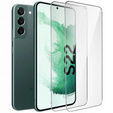 2x sticlă călită pentru Samsung Galaxy S22, ERBORD 9H Hard Glass pe ecran