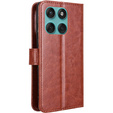 Cu clapetă pentru Motorola Edge 60 / 60 Fusion, Crazy Horse Wallet, maro