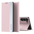 Cu clapetă pentru Samsung Galaxy S23, Side Magnetic, roz