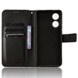 Cu clapetă pentru Oppo A58 4G, Smart Magnet, negru