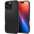 Carcasa Spigen pentru iPhone 16 Pro Max, Thin Fit Mag, negru + sticlă temperată 9H
