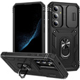 Husă blindată pentru Samsung Galaxy S24+ Plus, CamShield Slide, negru