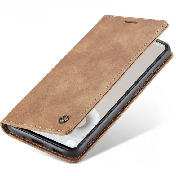 Husa CASEME pentru Samsung Galaxy S20 FE, Leather Wallet Case, maro