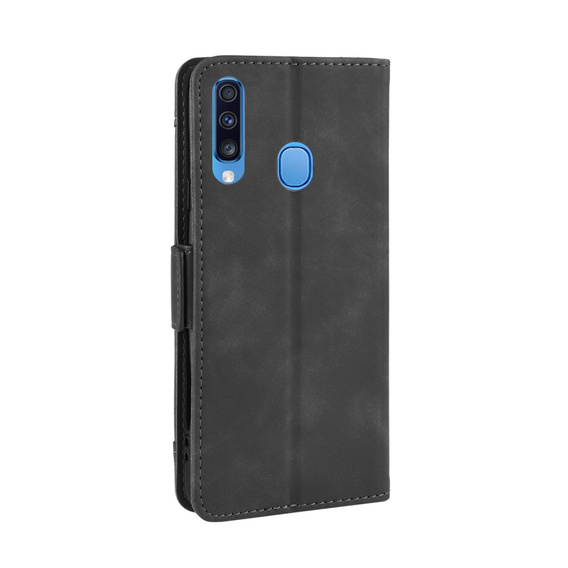 Cu clapetă pentru Samsung Galaxy A20s, Card Slot, negru