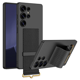 Huse pentru Samsung Galaxy S25 Ultra, GKK Strap Case, carbon negru