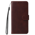 Cu clapetă pentru Samsung Galaxy A34 5G, Leather Wallet, maro