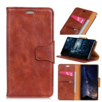 Cu clapetă pentru Huawei P30 Pro, Split Leather Wallet, maro