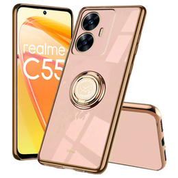 Huse pentru Realme C55, Electro Ring, roz rose gold