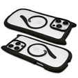 Husă pentru iPhone 16 Pro, pentru MagSafe, Cute Cat, negru + sticlă pentru ecran