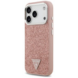 Husă GUESS Glitter Triangle Logo MagSafe pentru iPhone 17 Pro