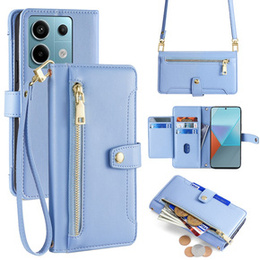 Cu clapetă pentru Xiaomi Redmi Note 13 Pro 5G, Wallet Zipper Pocket, albastru