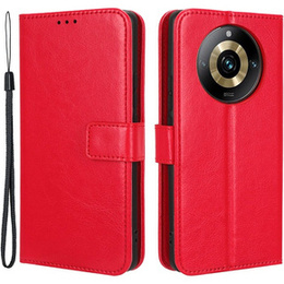 Cu clapetă pentru Realme 11 Pro 5G / Pro+ 5G, Crazy Horse Wallet, roșu