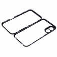 Husa pentru iPhone 16, Magnetic Dual Glass, negru