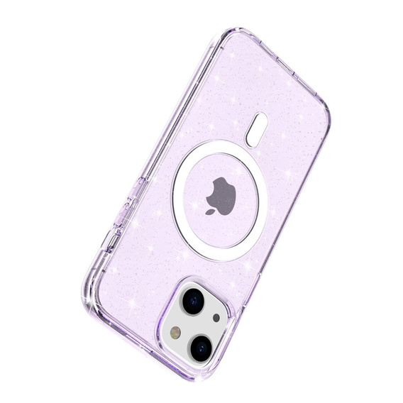 Huse pentru iPhone 14, Dropproof MagSafe Glitter, violet