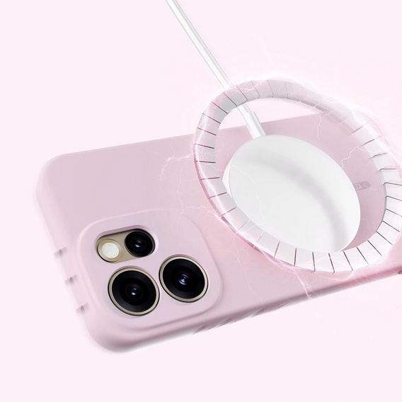 Husă din silicon Lite pentru MagSafe pentru Oppo Reno 15 FS, roz