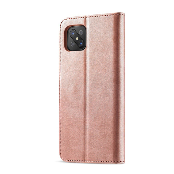 Cu clapetă pentru Oppo Reno 4 Z 5G, LC.IMEEKE, roz rose gold
