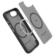 Carcasa Spigen pentru iPhone 16E, Enzo Aramid MagSafe, negru carbon + 9H Tempered Glass