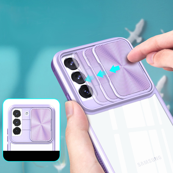 Huse pentru Samsung Galaxy A14 4G/5G, Slide Camera, violet