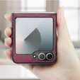 Husă pentru Samsung Galaxy Z Flip7 FE / Z Flip6, CASEME Litchi Leather, roșu