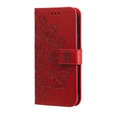 Cu clapetă pentru Samsung Galaxy A13 4G, Mandala Flower, roșu