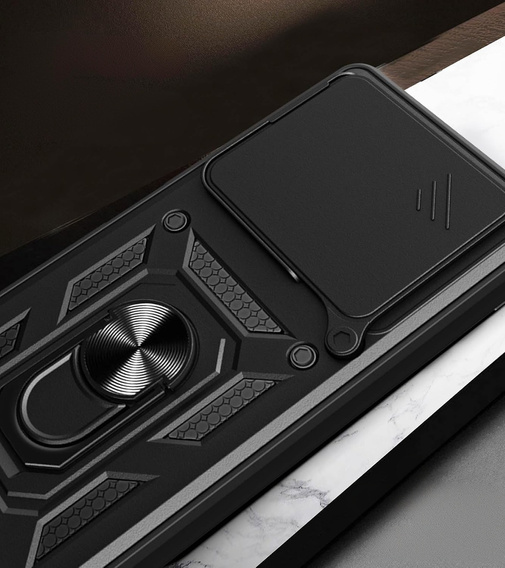 Husă blindată pentru Xiaomi Poco F7 Ultra, CamShield Slide, negru