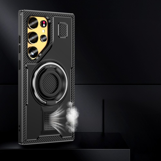 Huse pentru Samsung Galaxy S25 Ultra, Kickstand Ring, negru